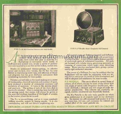 F-5-BW; DeForest Radio (ID = 1959591) Radio