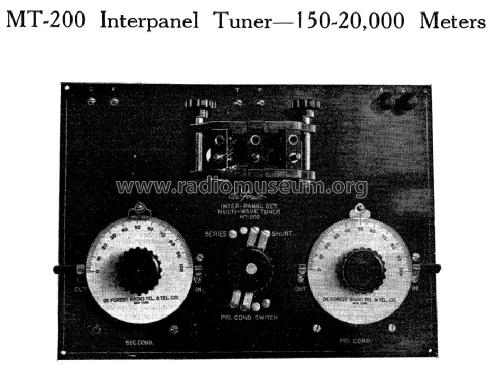 Interpanel Tuner MT-200; DeForest Radio (ID = 1044385) mod-pre26