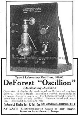 Laboratory Oscillion Type-S; DeForest Radio (ID = 1248799) Ausrüstung