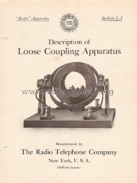 Loose Coupler Type E; DeForest Radio (ID = 1945037) mod-pre26