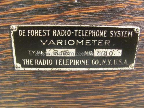 R-J Variometer ; DeForest Radio (ID = 1505059) mod-pre26