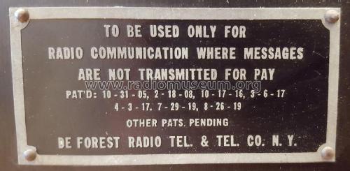 Radiophone Oscillion Transmitter Type OT-10; DeForest Radio (ID = 2373176) Amateur-T