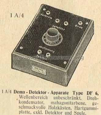 Detektor-Empfänger DF6; Dema GmbH; Berlin (ID = 1816987) Crystal