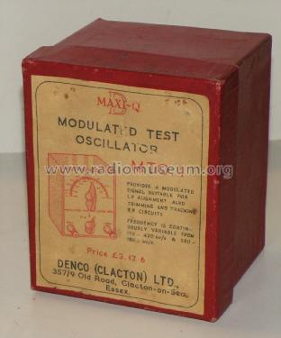 Modulated Test Oscillator MTO.1; Denco, Clacton-on- (ID = 2416857) Equipment