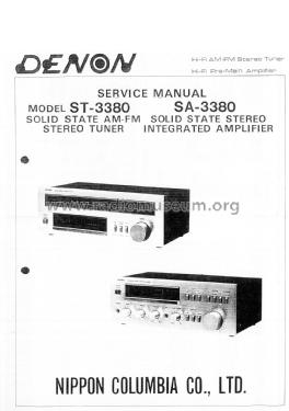AM-FM Stereo Tuner ST-3380; Denon Marke / brand (ID = 1944450) Radio