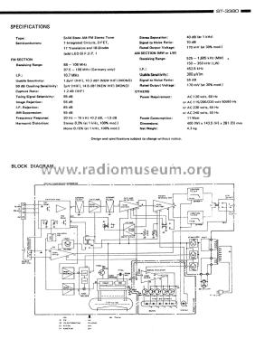 AM-FM Stereo Tuner ST-3380; Denon Marke / brand (ID = 1944452) Radio