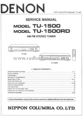 Precision Audio Component / AM-FM Stereo Tuner TU-1500; Denon Marke / brand (ID = 1860304) Radio