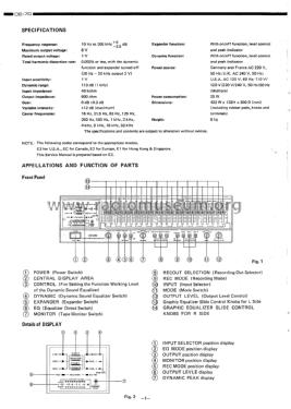 Precision audio component / stereo graphic equalizer DE-70; Denon Marke / brand (ID = 1851644) Ampl/Mixer