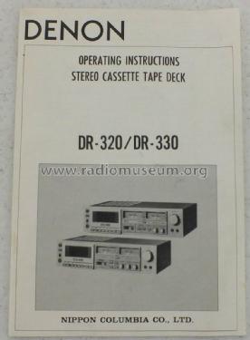 Stereo Cassette Tape Deck DR-320; Denon Marke / brand (ID = 1467220) Enrég.-R