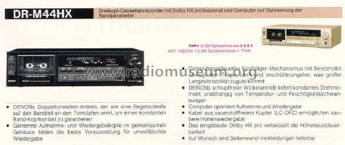 Stereo Cassette Tape Deck DR-M44HX; Denon Marke / brand (ID = 1590428) R-Player