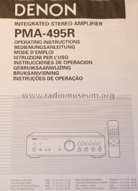 Integrated Stereo Amplifier PMA-495R; Denon Marke / brand (ID = 2353187) Ampl/Mixer