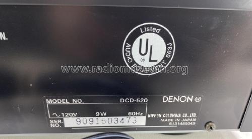 PCM Audio Technology/ Compact Disc Player DCD-520; Denon Marke / brand (ID = 2974126) Ton-Bild