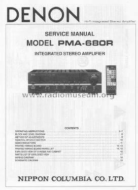 Precision Audio Component / Integrated Stereo Amplifier PMA-680R; Denon Marke / brand (ID = 1590270) Ampl/Mixer