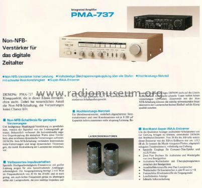 Precision audio component / pre-main amplifier PMA-737; Denon Marke / brand (ID = 1590653) Ampl/Mixer