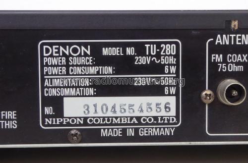 Precision audio component / AM-FM Stereo Tuner TU-280; Denon Marke / brand (ID = 2663560) Radio