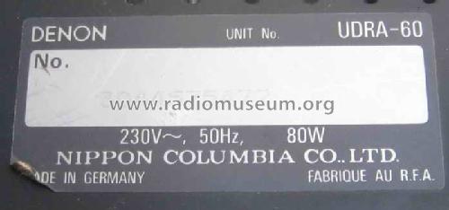 Stereo Receiver UDRA 60; Denon Marke / brand (ID = 1430021) Radio