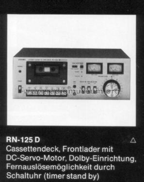 Stereo Cassette Tape Deck RN-125D; Denon Marke / brand (ID = 1604327) R-Player