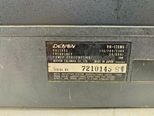 Stereo Cassette Tape Deck RN-126MG; Denon Marke / brand (ID = 2867139) Ton-Bild