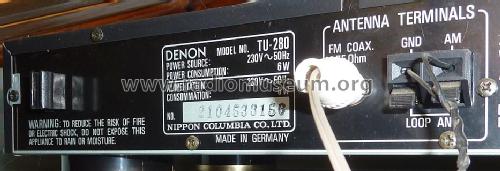 Precision audio component / AM-FM Stereo Tuner TU-280; Denon Marke / brand (ID = 1852370) Radio