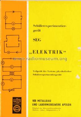 Schülerexperimentiergerät SEG Elektrik; Metallbau und Laborm (ID = 2224587) teaching