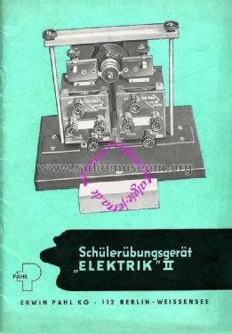 Schülerübungsgerät Elektrik II ; DEPA Erwin Pahl, (ID = 668469) Kit