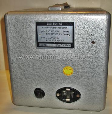 Stromversorgungsgerät SV 59/50; DEPA Erwin Pahl, (ID = 1591690) teaching