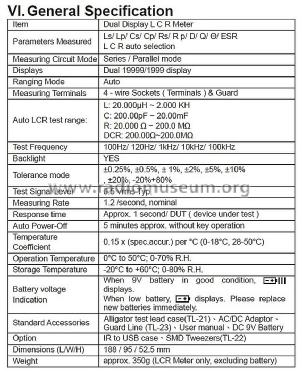 LCR Meter DE-5000; DER EE Electrical (ID = 2673991) Equipment