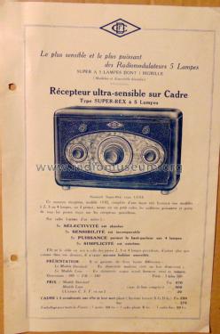 Super-Rex 5 lampes Standard; Deshayes Frères et (ID = 2066254) Radio