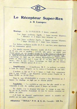 Super-Rex 5 lampes Standard; Deshayes Frères et (ID = 2066255) Radio