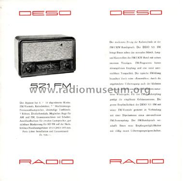 521FM; Deso, Dewald & Sohn, (ID = 2794791) Radio