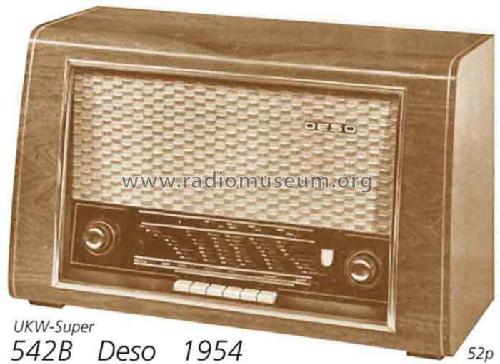 UKW-Super 542B; Deso, Dewald & Sohn, (ID = 1537) Radio