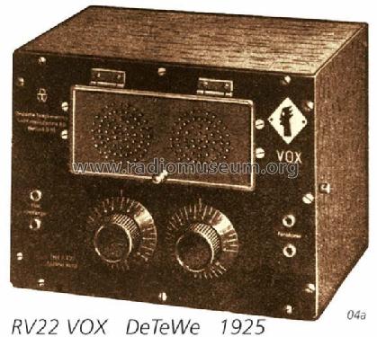 VOX RV22; DeTeWe (ID = 187) Ampl/Mixer