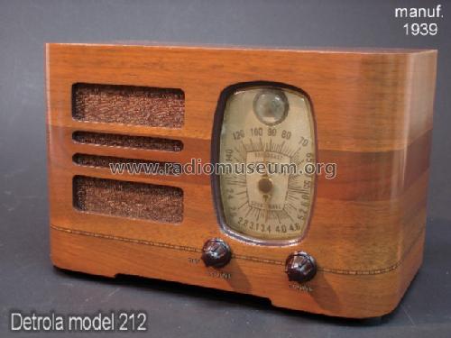 212 ; Detrola; Detroit MI (ID = 239217) Radio