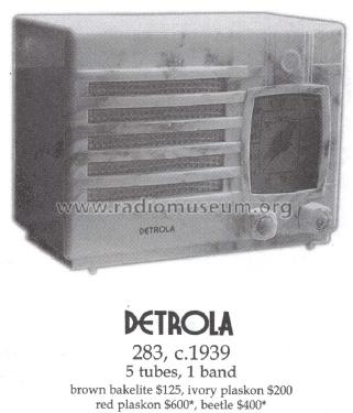 283 ; Detrola; Detroit MI (ID = 1404886) Radio