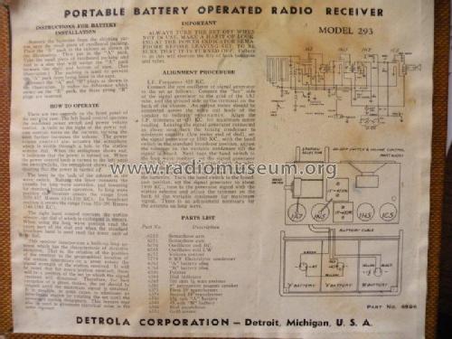 293 ; Detrola; Detroit MI (ID = 1926836) Radio