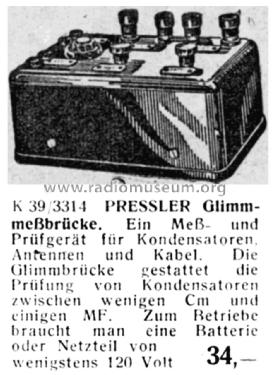 Glimm-Messbrücke ; Deutsche Glimmlampen (ID = 1578740) Equipment