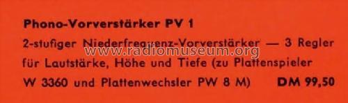 Phono-Vorverstärker PV1; Deutsche Grammophon- (ID = 1328906) Ampl/Mixer