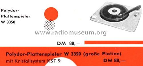 Polydor Plattenspieler W3350; Deutsche Grammophon- (ID = 1328949) Enrég.-R
