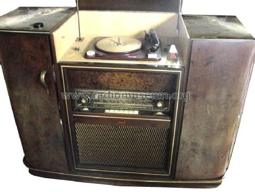 Polydor-Musikvitrine T303 Ch= Siemens M858; Deutsche Grammophon- (ID = 1063276) Radio