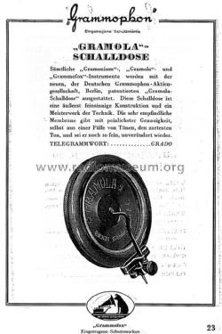 Schalldose Gramola; Deutsche Grammophon- (ID = 3089388) Mikrofon/TA