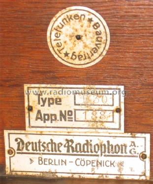 E30; Deutsche Radiophon (ID = 294196) Radio