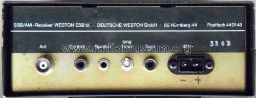 SSB-Receiver ESB 12; Deutsche Weston (ID = 1176840) Commercial Re