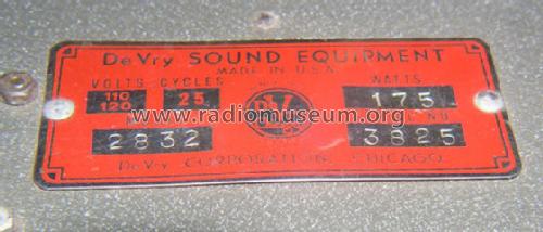Theatre Amplifier 2832; DeVry Technical (ID = 1106188) Verst/Mix
