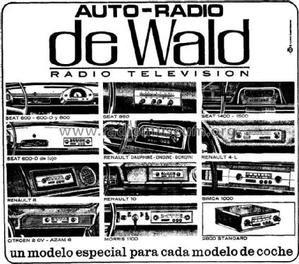 Seat 1400-1500; de Wald; Barcelona (ID = 1386854) Car Radio