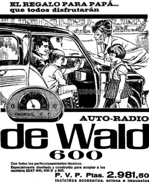 Seat 600; de Wald; Barcelona (ID = 1399183) Car Radio