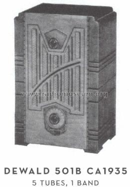 501-B ; DeWald Radio Mfg. (ID = 1595856) Radio