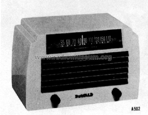 A-502 ; DeWald Radio Mfg. (ID = 711735) Radio