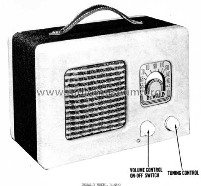 B-400 ; DeWald Radio Mfg. (ID = 957066) Radio
