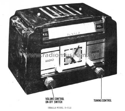 B-512 Jewel ; DeWald Radio Mfg. (ID = 957071) Radio