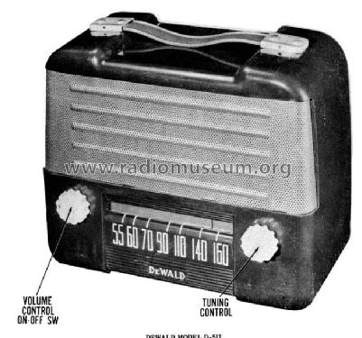 D-517 ; DeWald Radio Mfg. (ID = 557291) Radio